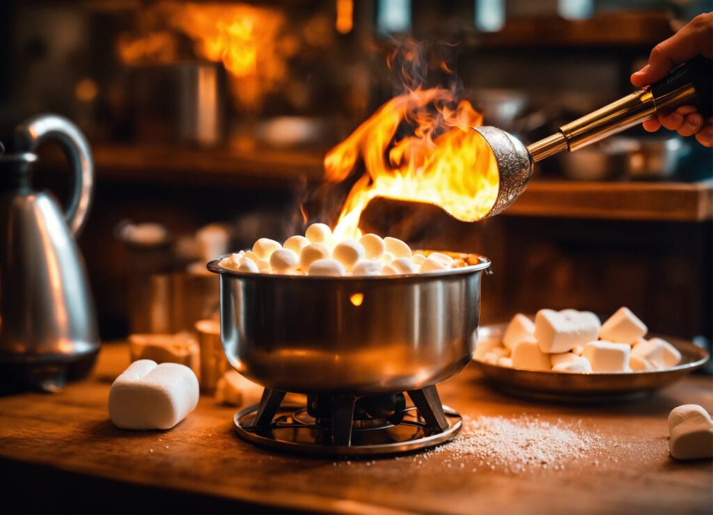 a-person-burning-marshmallows-with-a-kitchen-blowt1-1024x740 Découvrez l'Art de Griller des Chamallows avec un Chalumeau de Cuisine